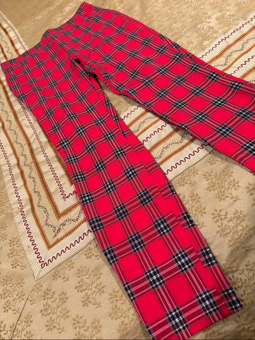 Sanctuary Skinny Pants, Red Plaid, Rayon Blend, Great Condition, S